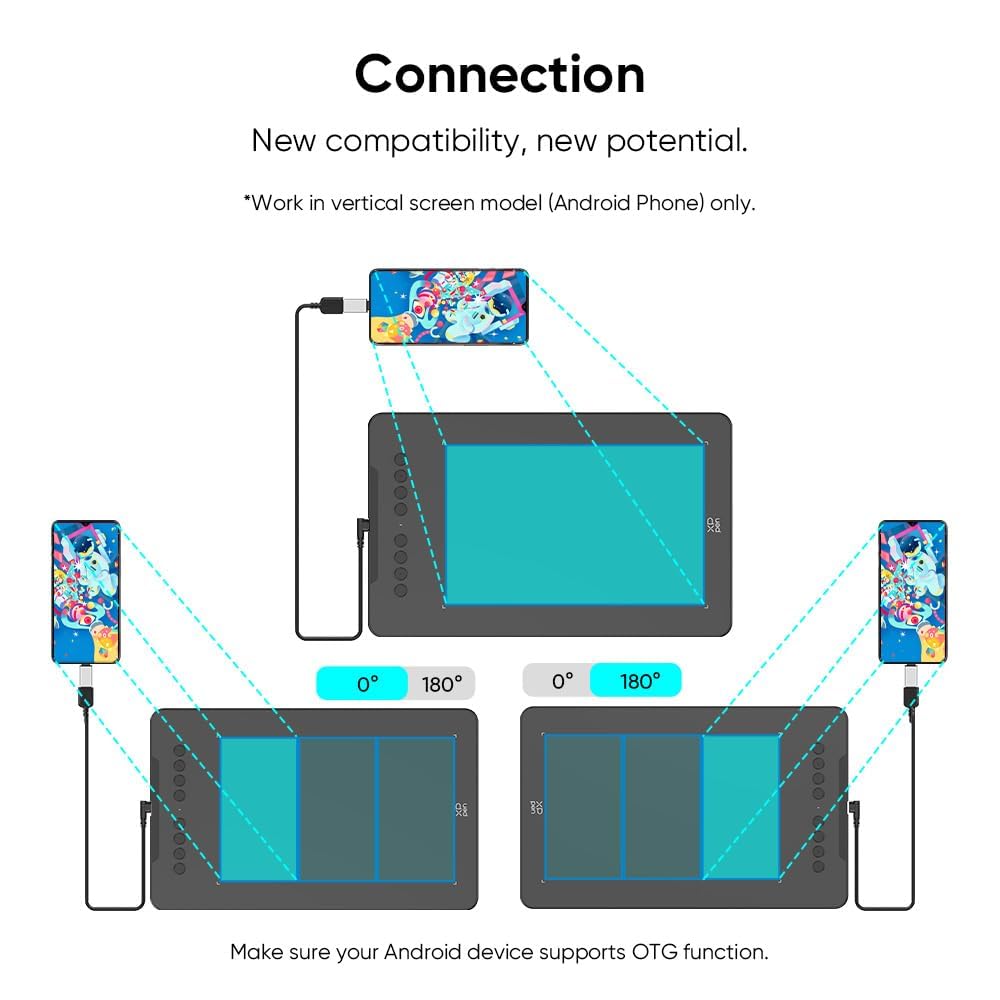 XP-Pen Deco01 V2 Digital Graphics Drawing Pen Tablet (10"(25cm) x 6.25"(15.8cm), 8192 Levels of Pressure Sensitivity, Battery-Free Passive Stylus, Black) - Image 2