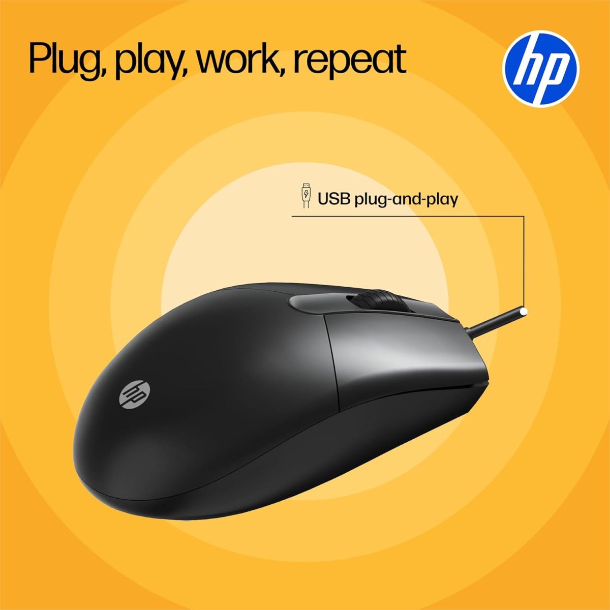 HP M080 Wired Mouse (AB3C5AA) — 4