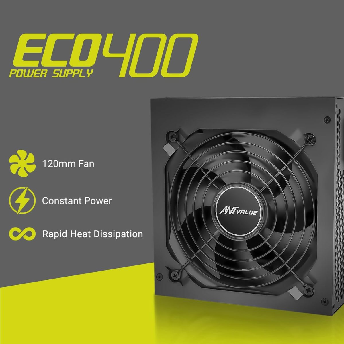 Ant Value ECO400 Non Modular Gaming Power Supply/PSU for PC — 5