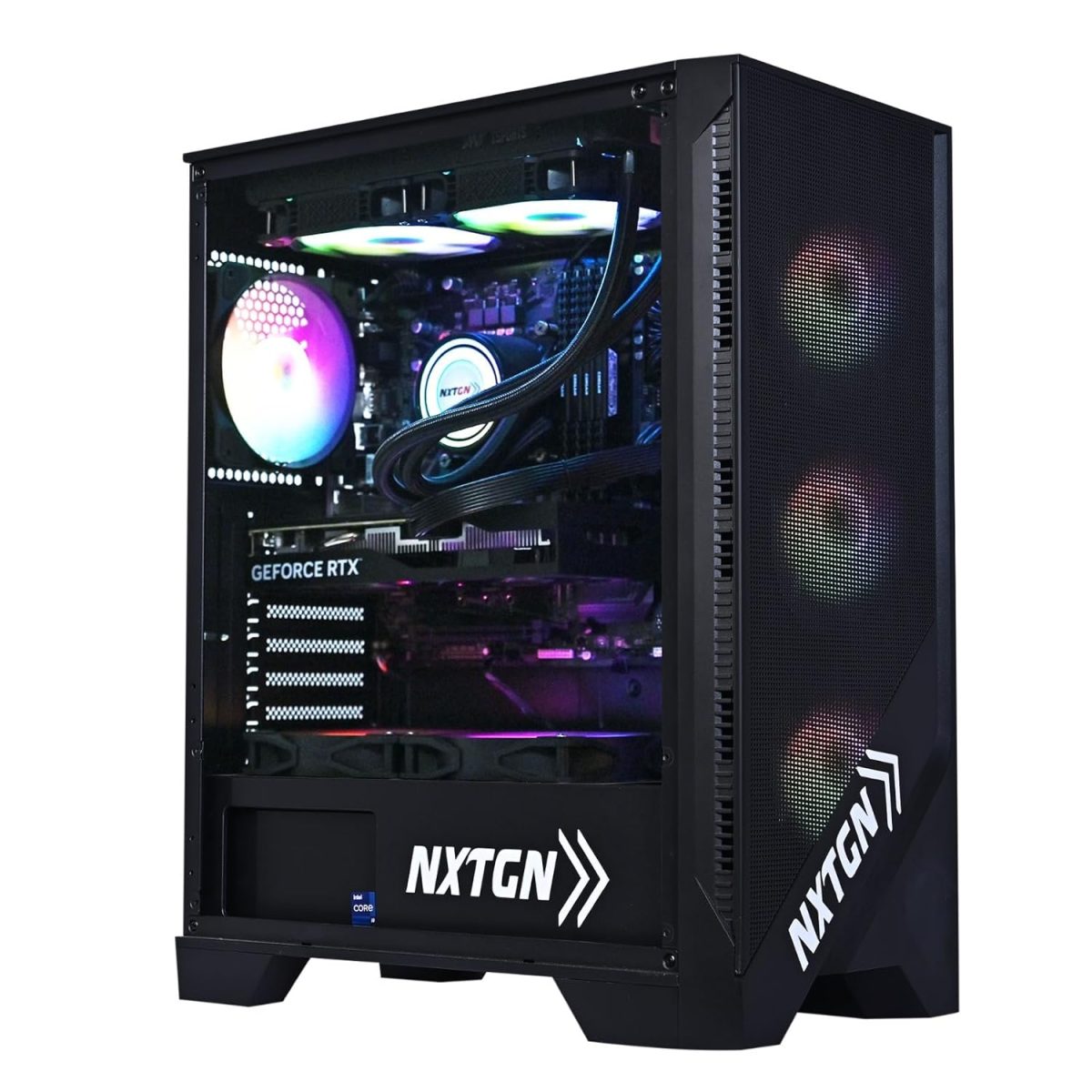 NXTGN i9 Desktop PC (i9 11th Gen/64GB RAM/1TB SSD/4TB HDD/RTX4060 8GB Graphic Card/Liquid Cooled, WiFi/Bluetooth) Windows 11 Pro & Essential Software Pre-Installed