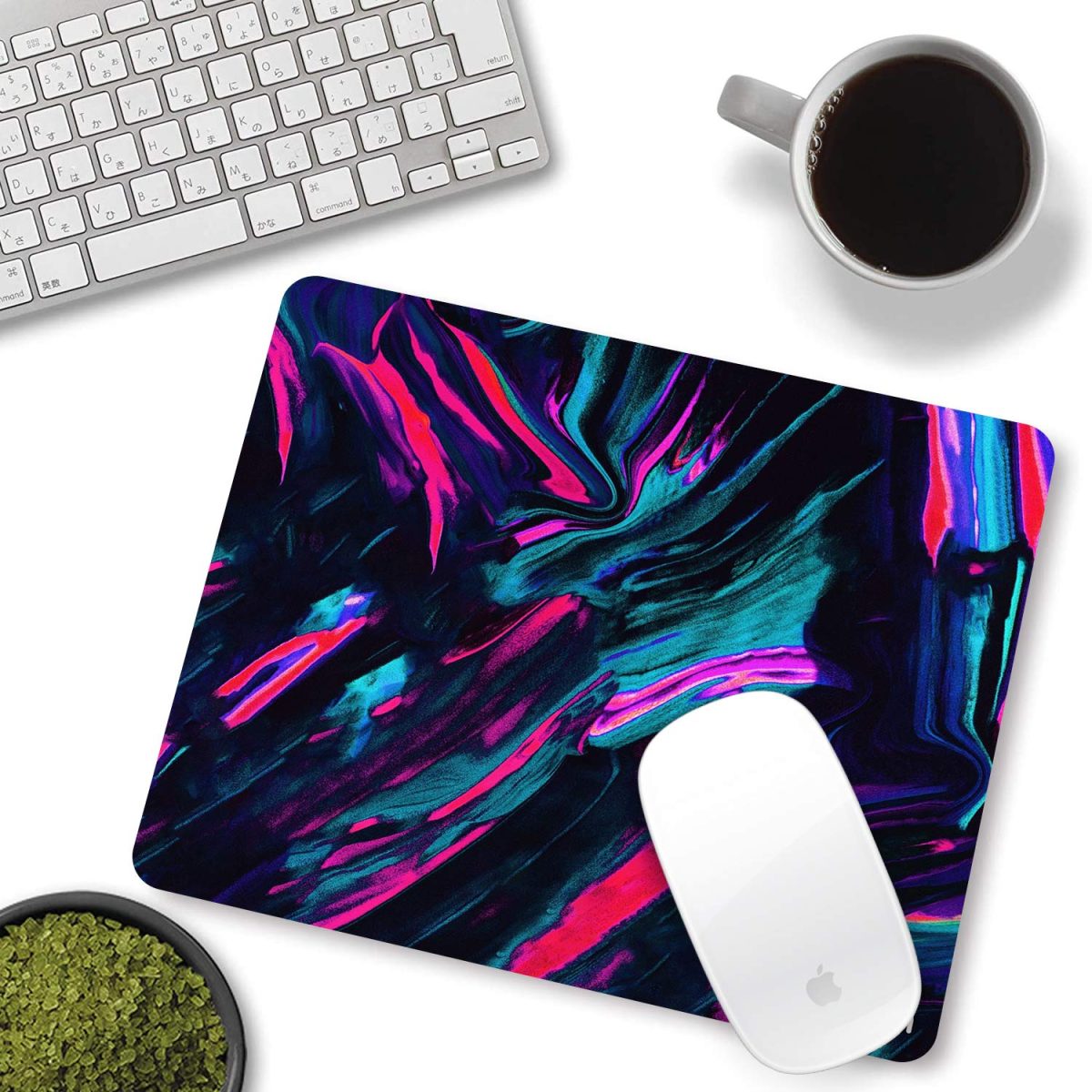 Tizum Mouse Pad Computer Mouse Mat with Anti-Slip Rubber Base & Smooth Mouse Control with Spill-Resistant Surface for Laptop, Notebook, MacBook Pro, Gaming Computer (9.4*7.9 Inches), Beta (Multicolor) — 7
