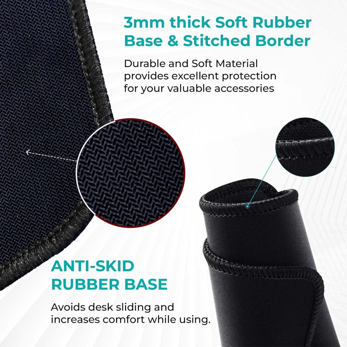 Skiditos BMW Gaming Mouse Pad 60X30CM - Extended Large with Stitched Edges, Non-Slip Rubber Base, Perfect for Setup, PC & Gaming Accessories - Long DeskPad — 4