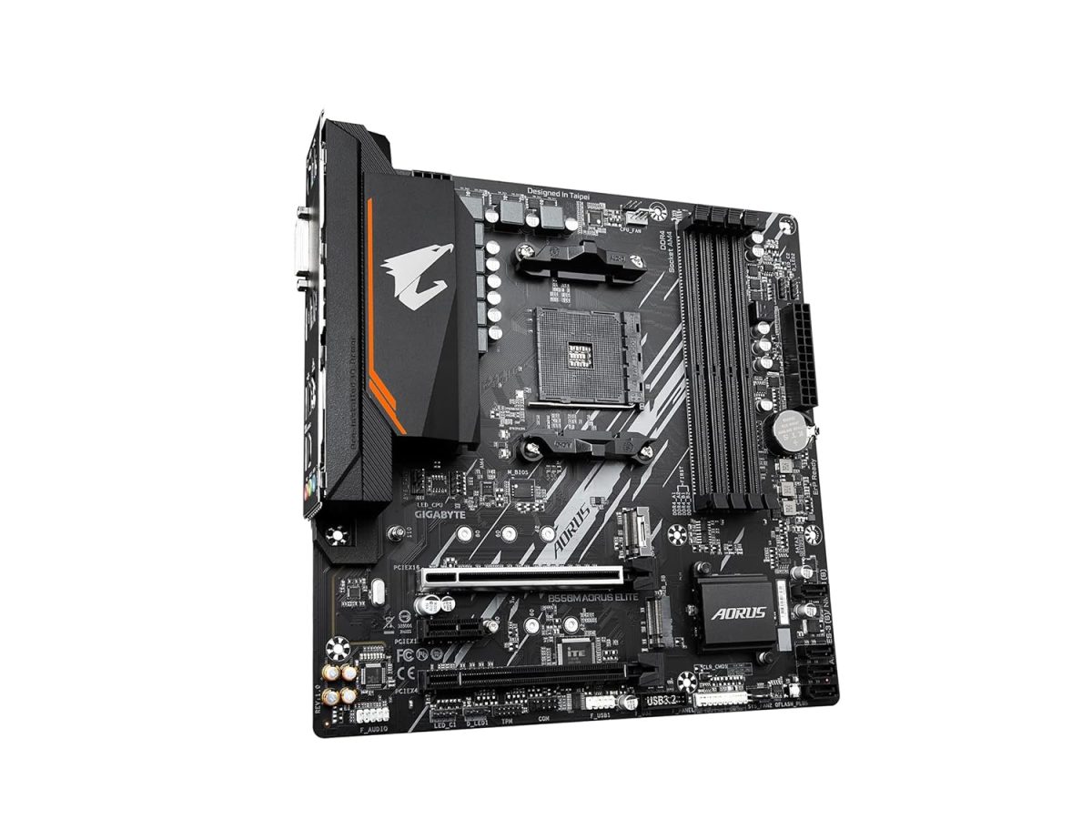GIGABYTE B550M AORUS Elite (AM4/ AMD/ B550/ Micro-ATX/ DDR4/ Dual M.2/ PCIe 4.0/ Realtek GbE LAN/Gaming Motherboard) — 4