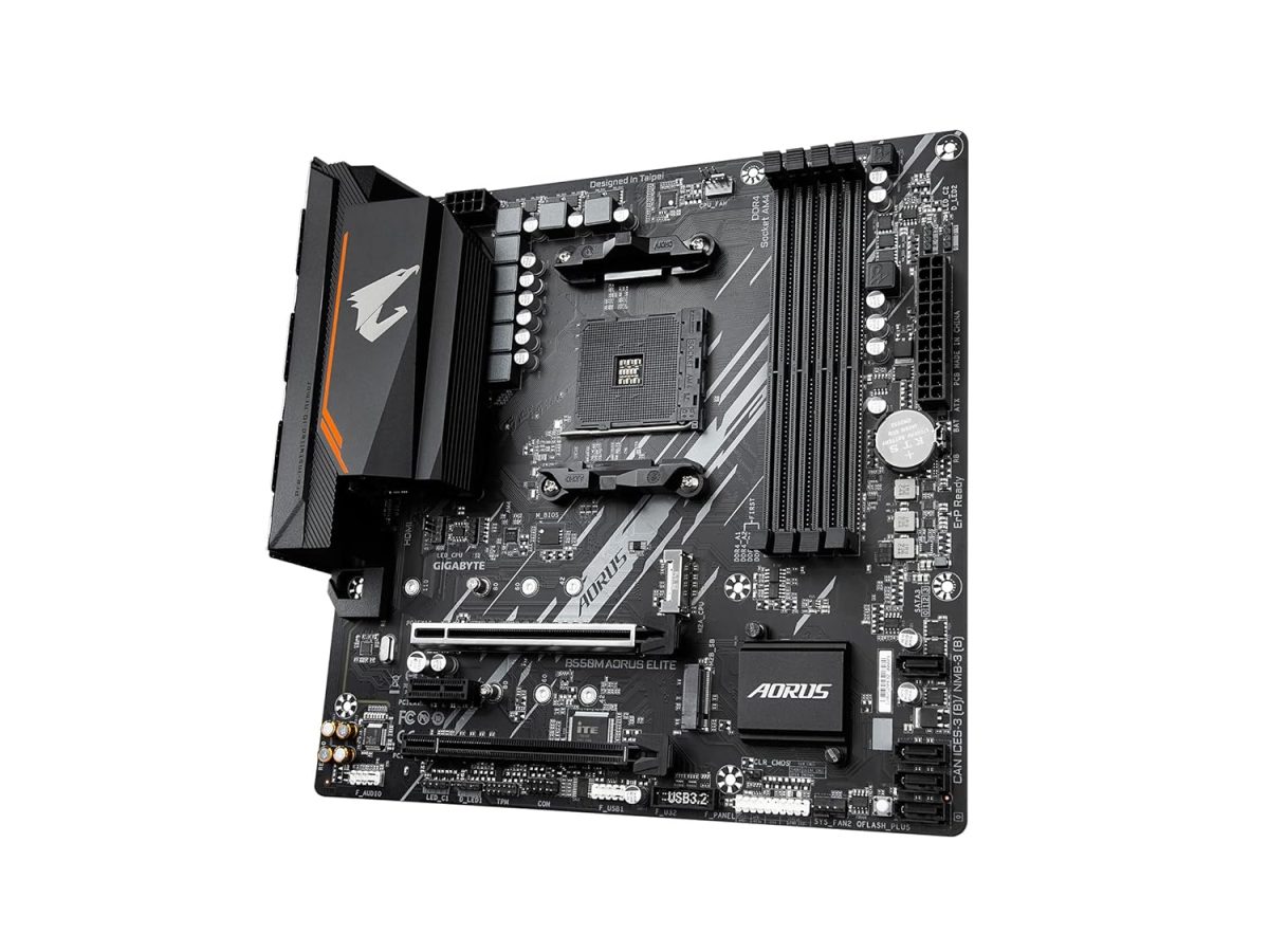 GIGABYTE B550M AORUS Elite (AM4/ AMD/ B550/ Micro-ATX/ DDR4/ Dual M.2/ PCIe 4.0/ Realtek GbE LAN/Gaming Motherboard) — 5