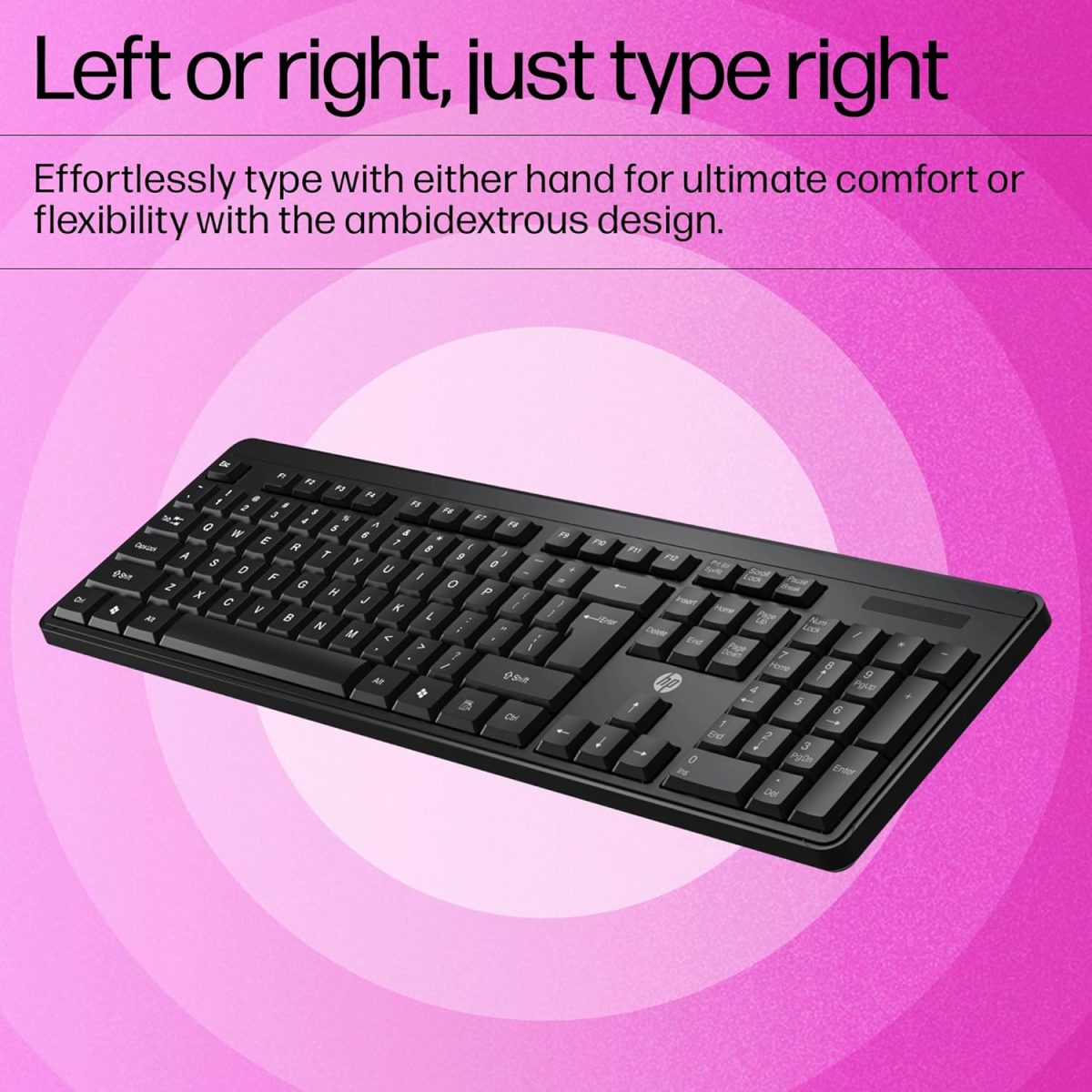 HP K160 Wireless Keyboard/Quick Comfy accurate/12 Fn Shortcut Keys/Plug and Play USB/ 3 Years Warranty, Black — 4