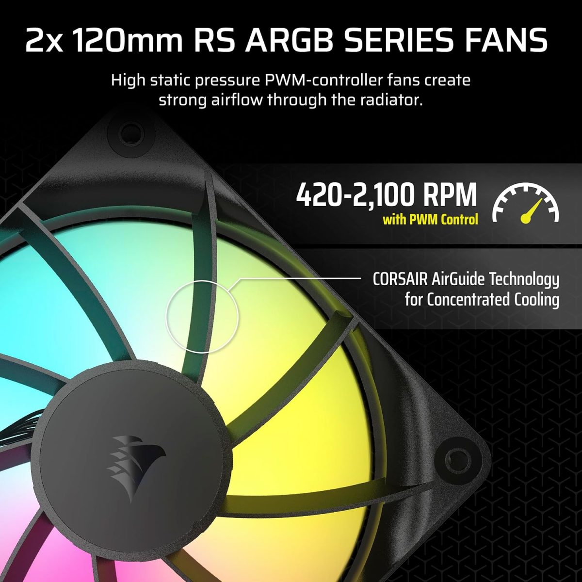 CORSAIR Nautilus 240 RS ARGB Liquid CPU Cooler – RS120 ARGB Fans – Fits Intel® LGA 1851, AMD® AM5/AM4 – Simple Daisy-Chain Connections - Direct Motherboard Connection - Black — 3