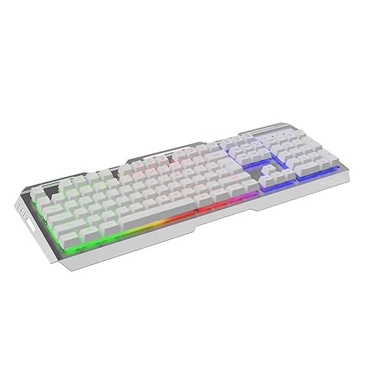 ZEBRONICS Transformer PRO Gaming Wireless Keyboard & Mouse Combo with 2.4GHz, Aluminum Body, Built in Battery, Multicolor LED Modes, Type C, Double Shot Keycaps, up to 4000 DPI (White) - Image 7