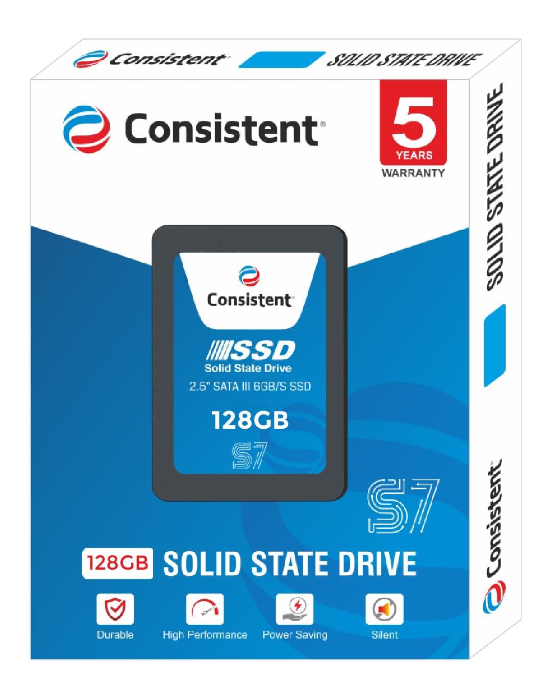 Consistent SSD 128GB 2.5 Inch SATA Internal SSD - Read: 550MB/s & Write: 500MB/s - Solid-State Drive 5 Year Warranty (128, GB) - Image 2